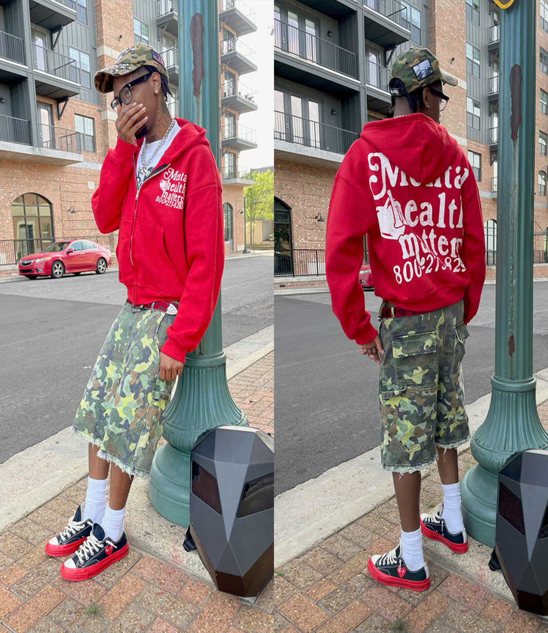 Mental Health Matters Zip Up - Red – Euphoric