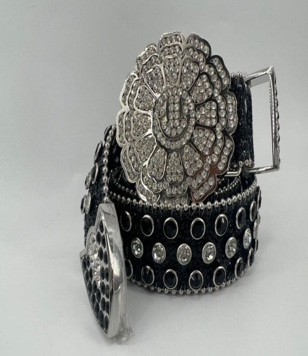 Black Euphoric Rhinestone Belt