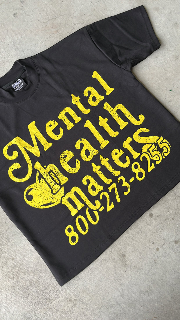 Mental Health Matters Tee - Yellow