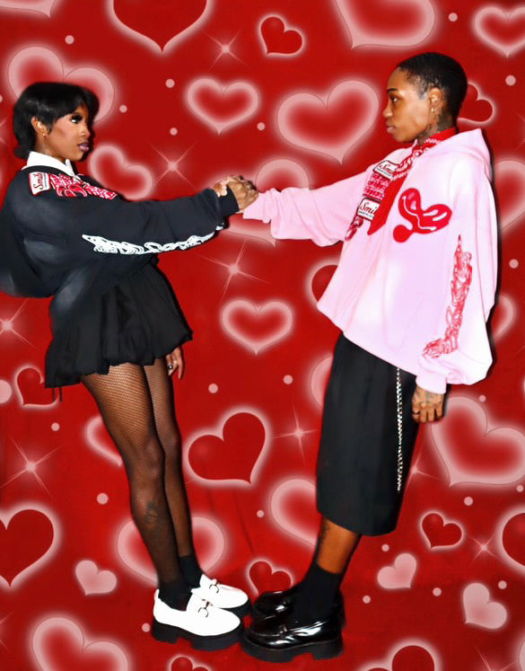 2 Hoodie Bundle - "Vday Patchwork"