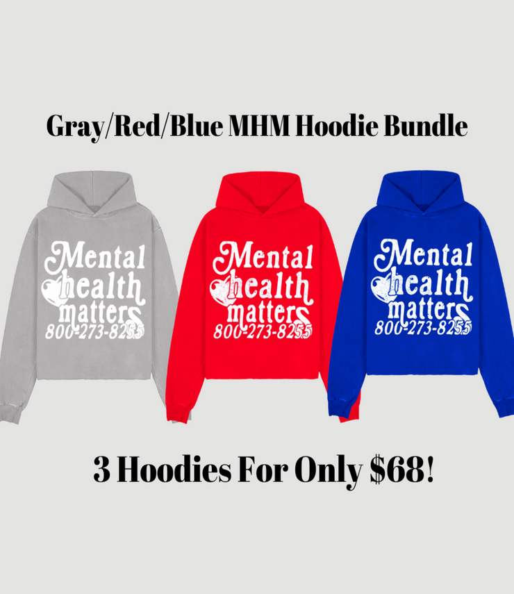 3 Hoodie Bundle `Mental Health Matters&