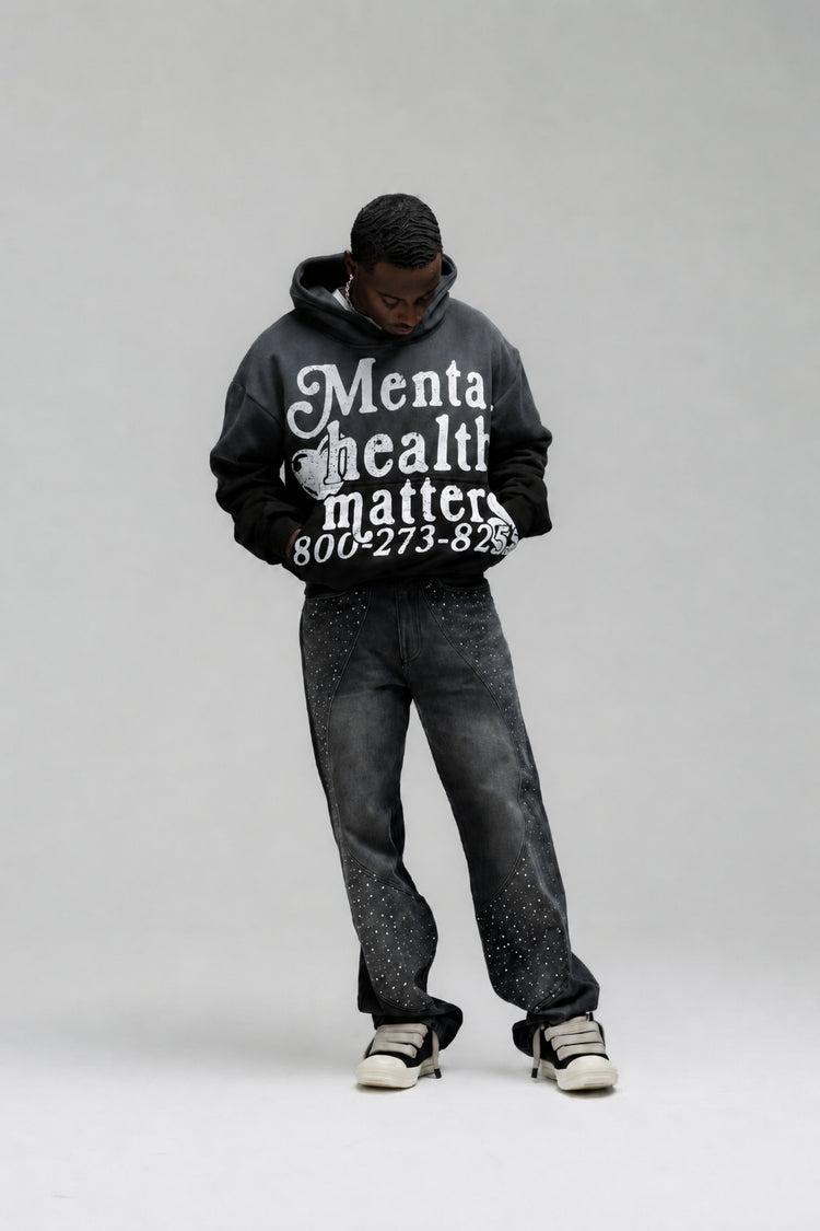 Mental Health Matters Hoodie - Black – Euphoric
