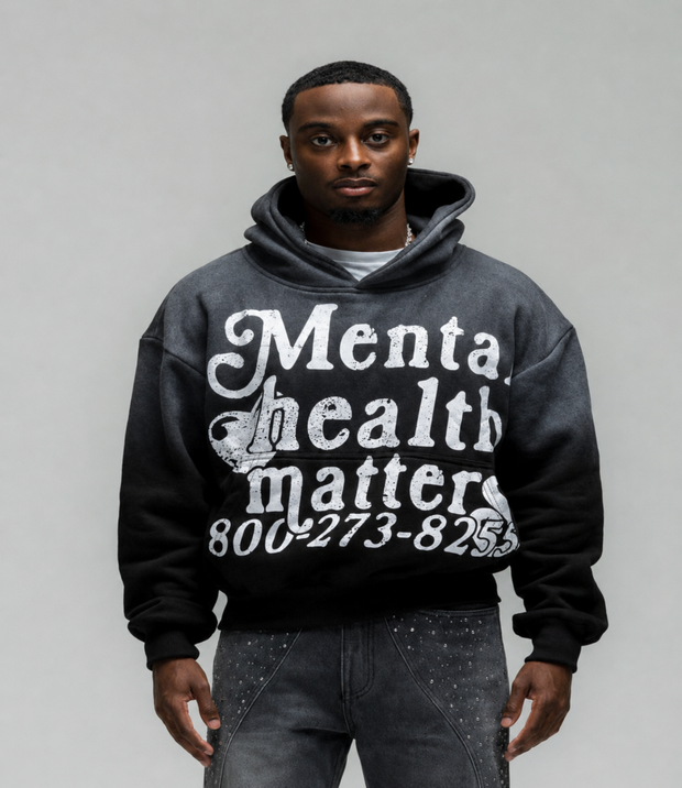 Mental Health Matters Hoodie - Black – Euphoric