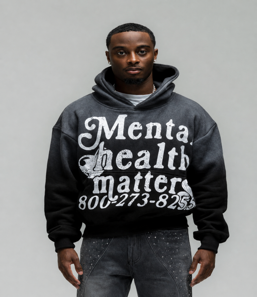 Age Factory mental wealth フーディ ブラック Mental Health Matters Hoodie - Black – Euphoric