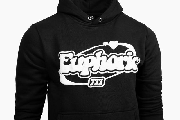 Euphoric Puff Print Hoodie - Black