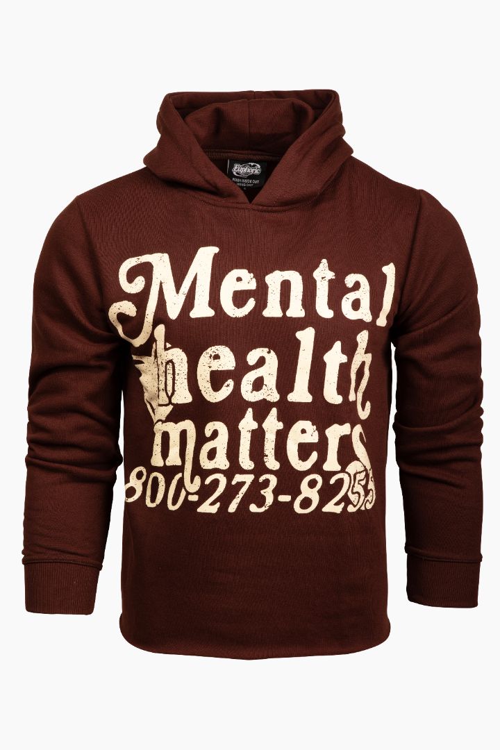 Mental Health Matters Hoodie - Brown