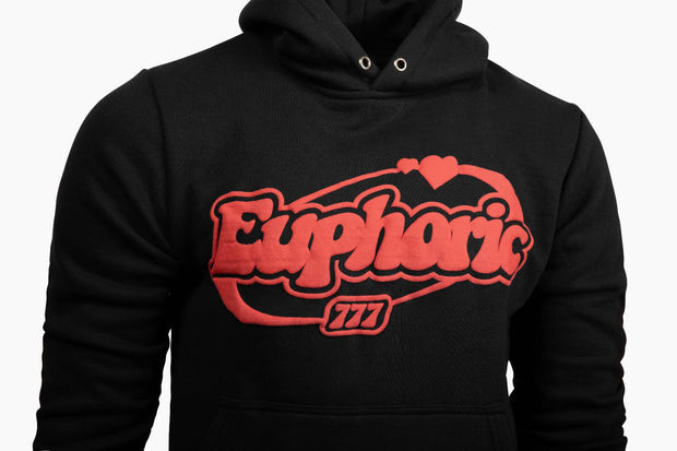 Euphoric Puff Print Hoodie - Bred