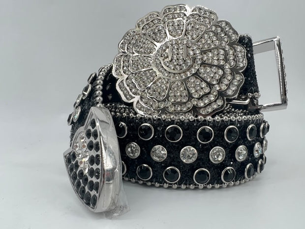 Black Euphoric Rhinestone Belt