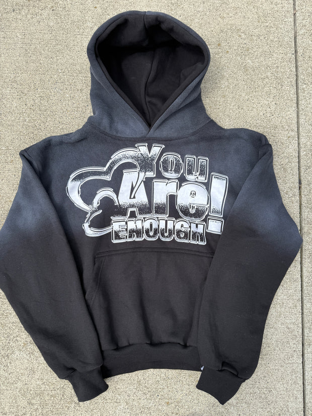 You Are Enough Hoodie - Black