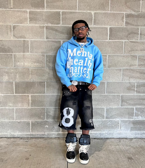 Mental Health Matters Hoodie - Anniversary Blue