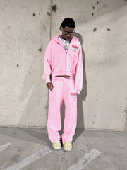 Vday 'I am Happy' Sweatpants - Pink