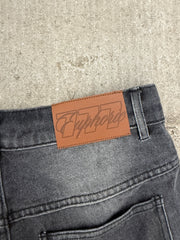 Black Rhinestone Denim