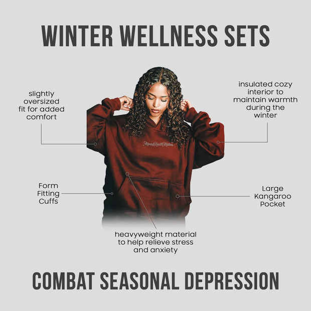 Cozy Winter Wellness Hoodie - Brown