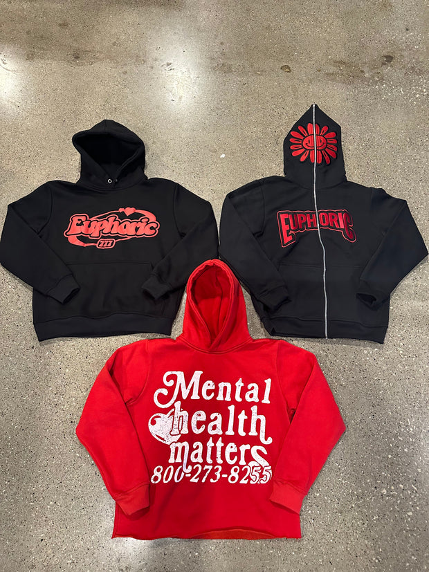 3 Hoodie Bundle "BRED"