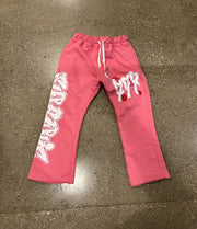 Euphoric Graffiti Flare Pants - Pink