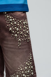 Brown Pearl Jorts