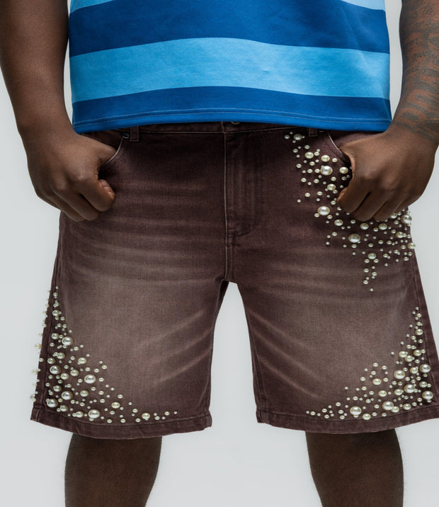 Brown Pearl Jorts