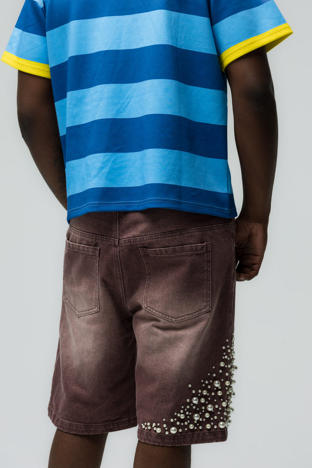Brown Pearl Jorts