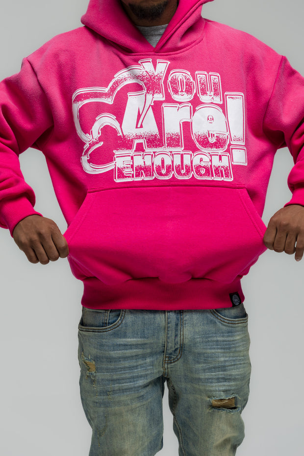 You Are Enough Hoodie - Pink