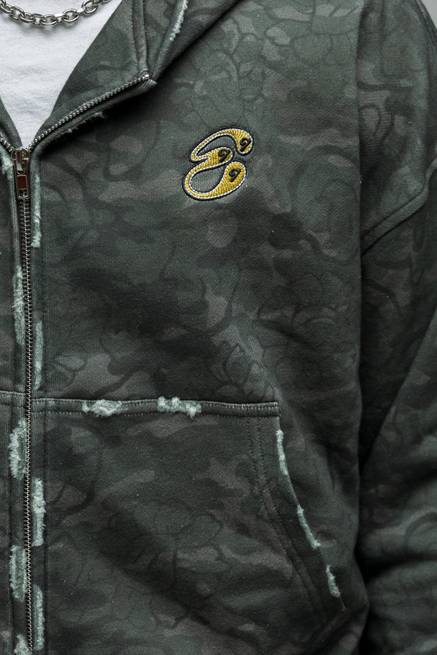 Dark Camo Zip Up