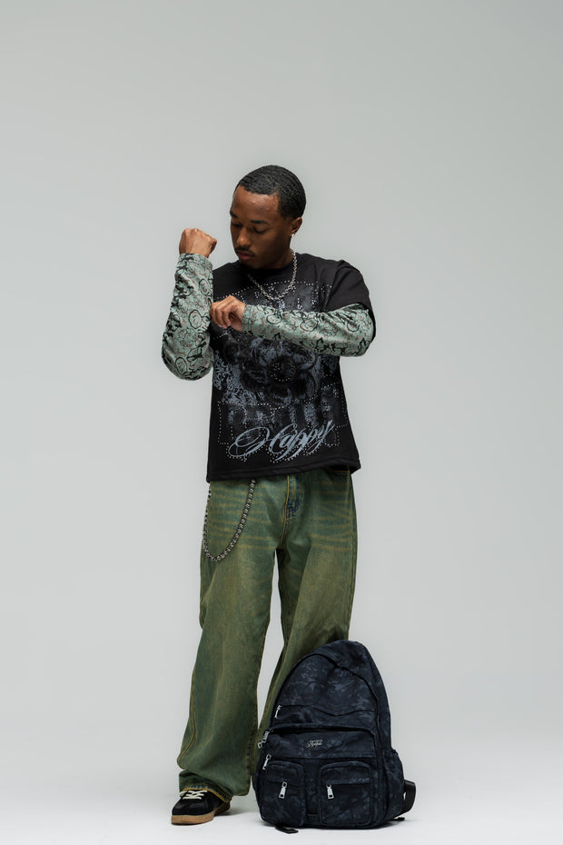 AYRH Camo Double Layer Tee - Black