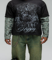 AYRH Camo Double Layer Tee - Black