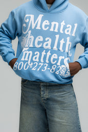 Mental Health Matters Hoodie - Blue