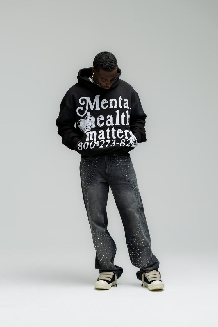 Mental Health Matters Hoodie - Black – Euphoric