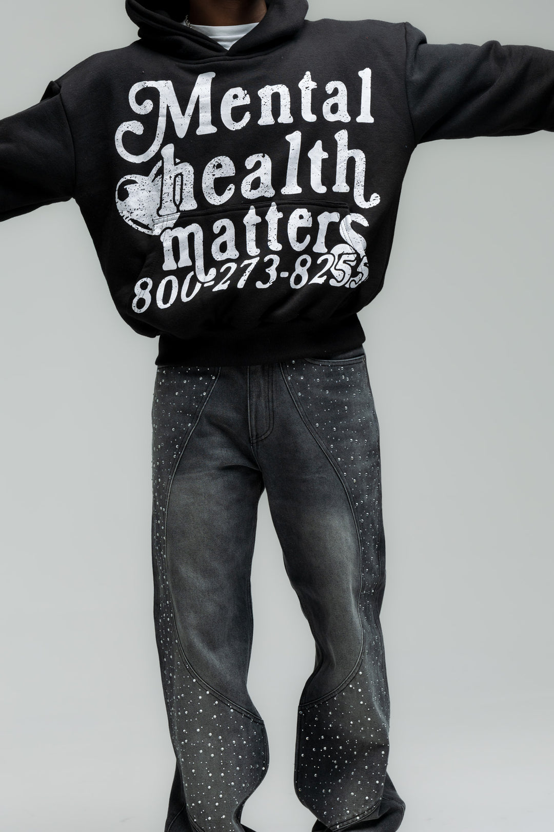 Age Factory mental wealth フーディ ブラック Mental Health Matters Hoodie - Black – Euphoric