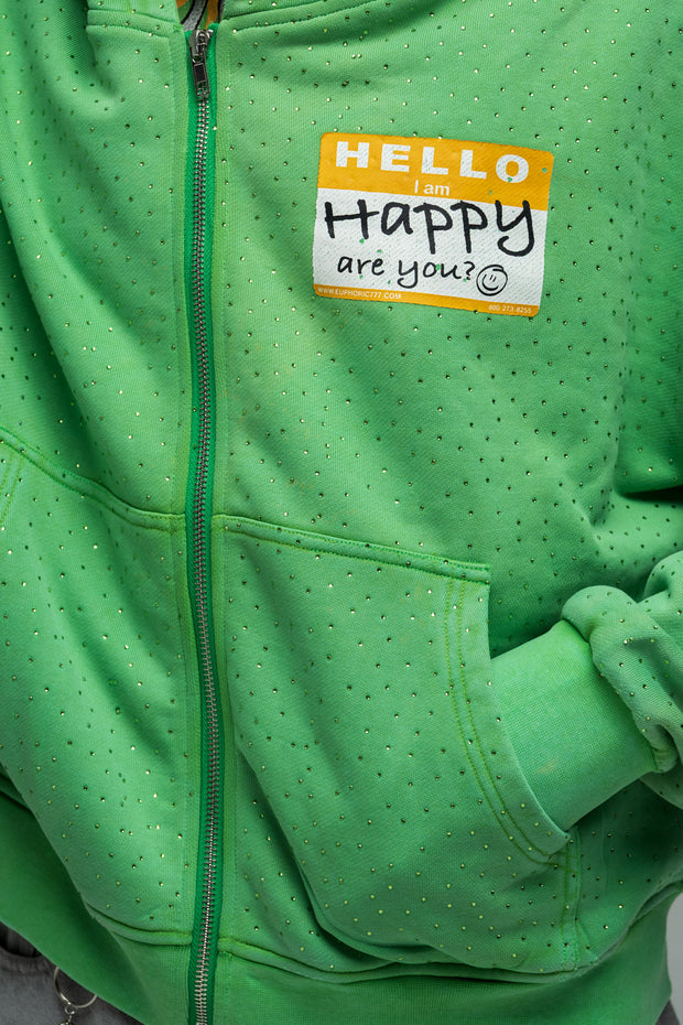 Celtic Rhinestone Zip Up