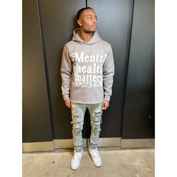 Mental Health Matters Hoodie - Gray