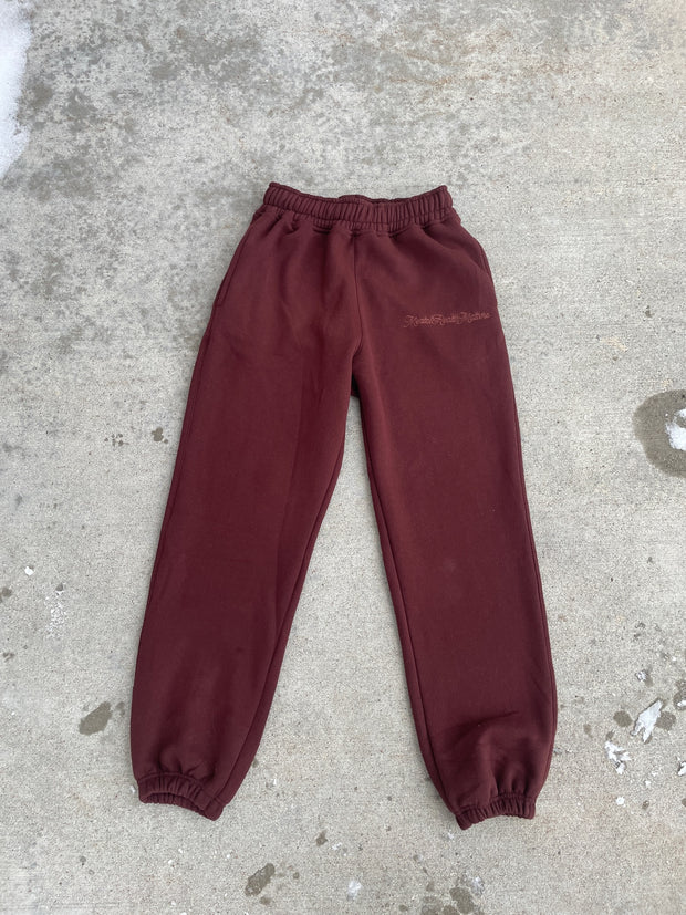 Cozy Winter Wellness Sweatpants - Brown