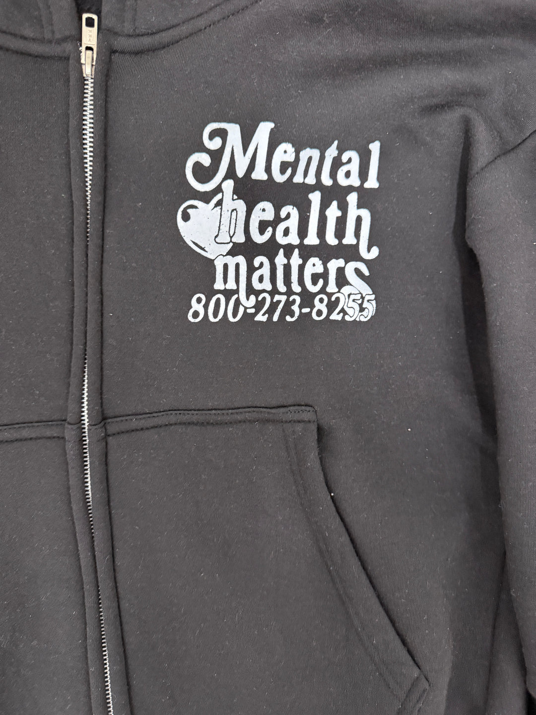 Mental Health Matters Zip Up - Black – Euphoric
