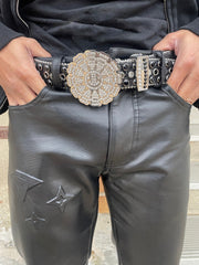 Black Euphoric Rhinestone Belt