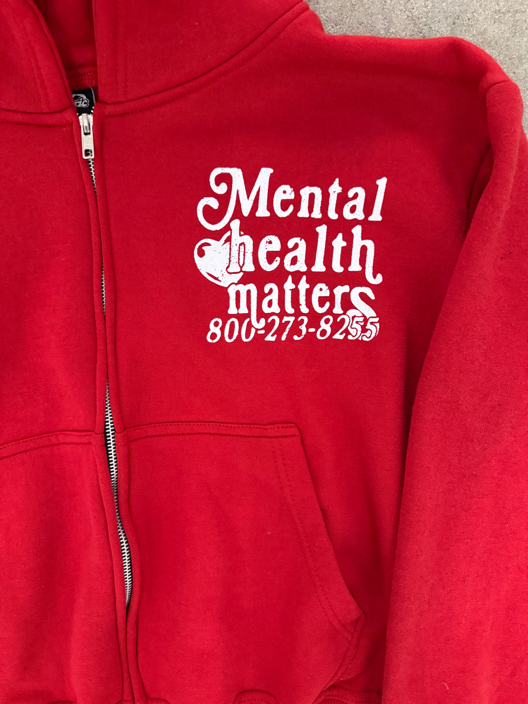 Mental Health Matters Zip Up - Red – Euphoric