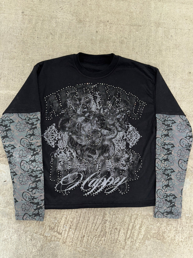 AYRH Camo Double Layer Tee - Black