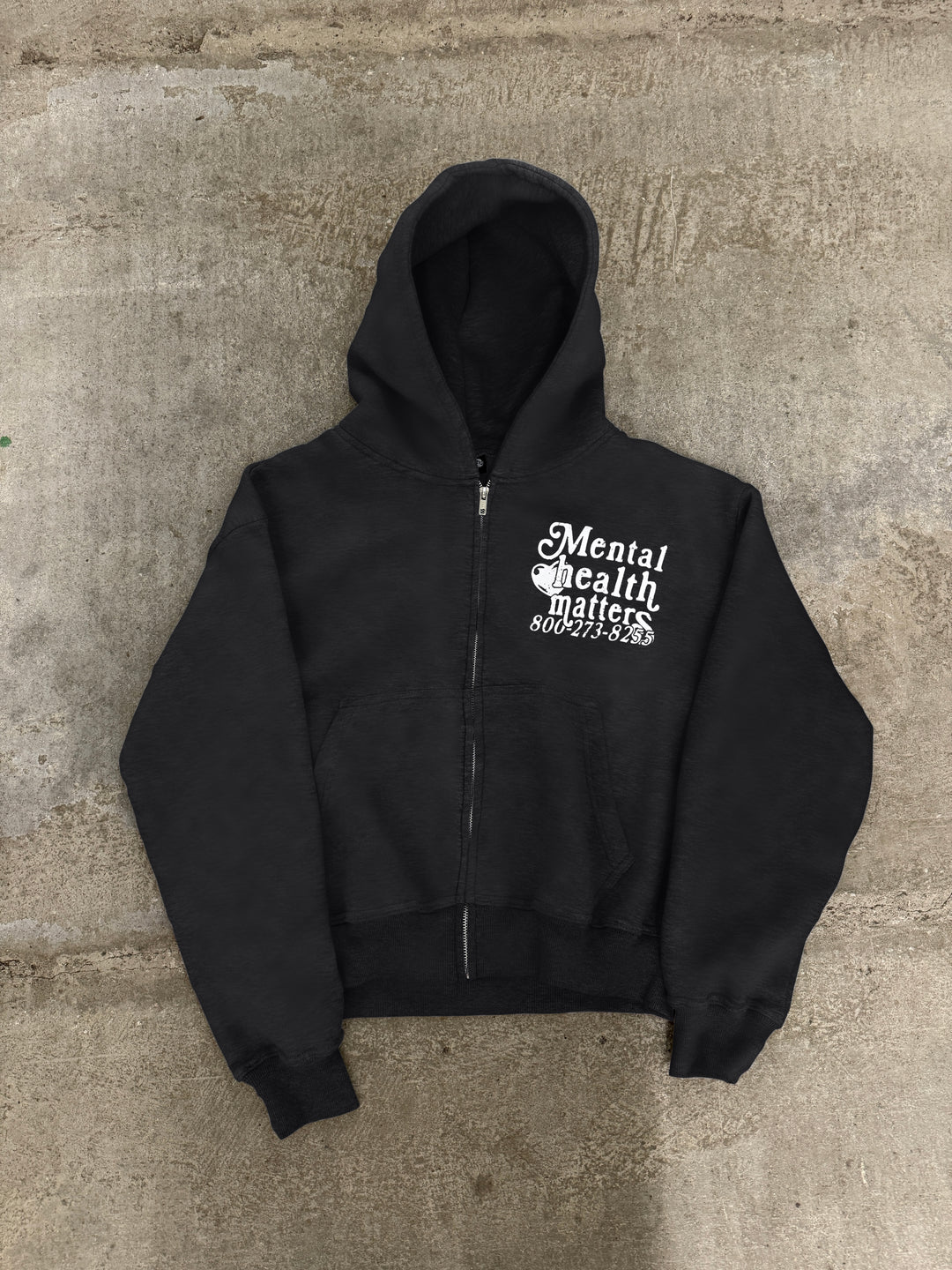 Mental Health Matters Zip Up - Black – Euphoric