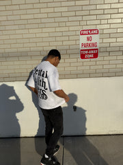 Double Print Mental Health Matters Tee - White