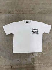 Double Print Mental Health Matters Tee - White