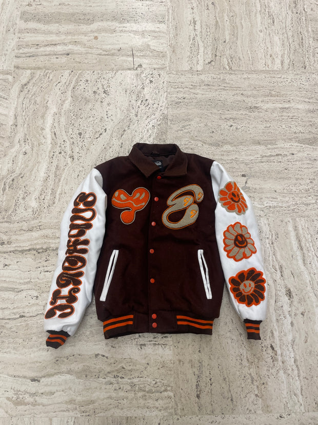 Euphoric Anniversary Varsity Jacket - Brown