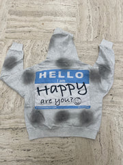 Gray 'I am Happy' Zip Up