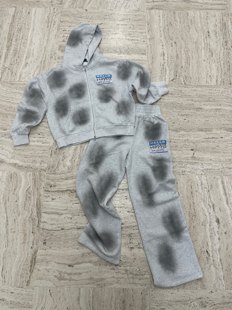 Gray 'I am Happy' Zip Up – Euphoric