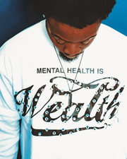 Mental Health Is Wealth Double Layer Tee - White