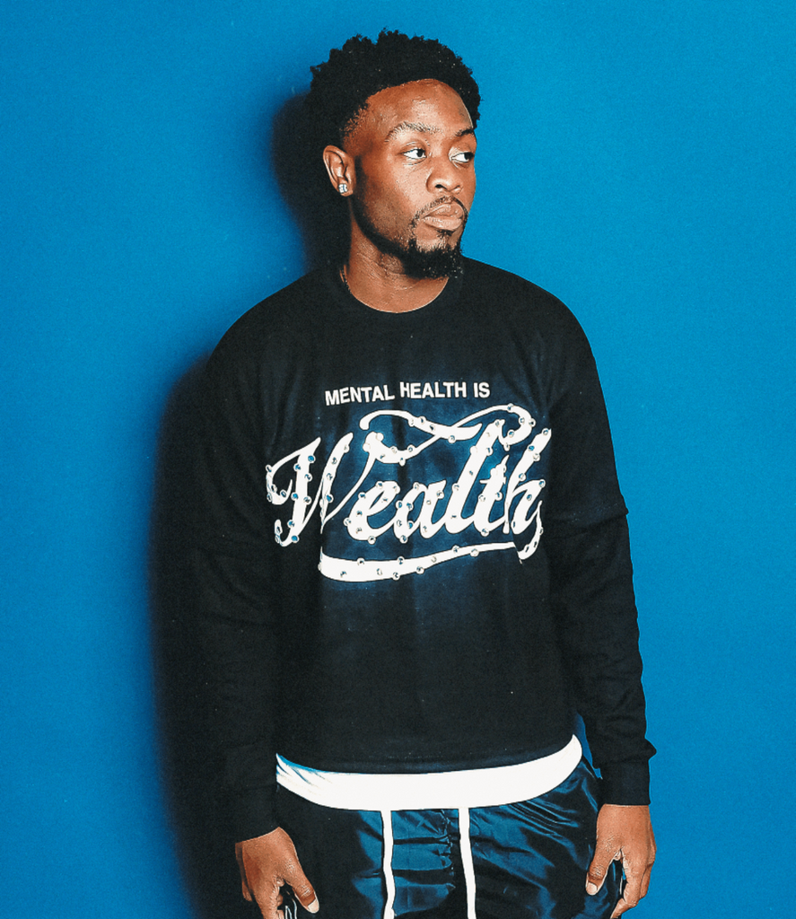 Mental Health Is Wealth Double Layer Tee - Black – Euphoric