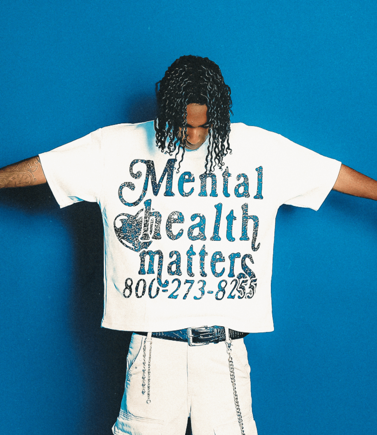 Mental Health Matters Dusty Blue Tee main image 0