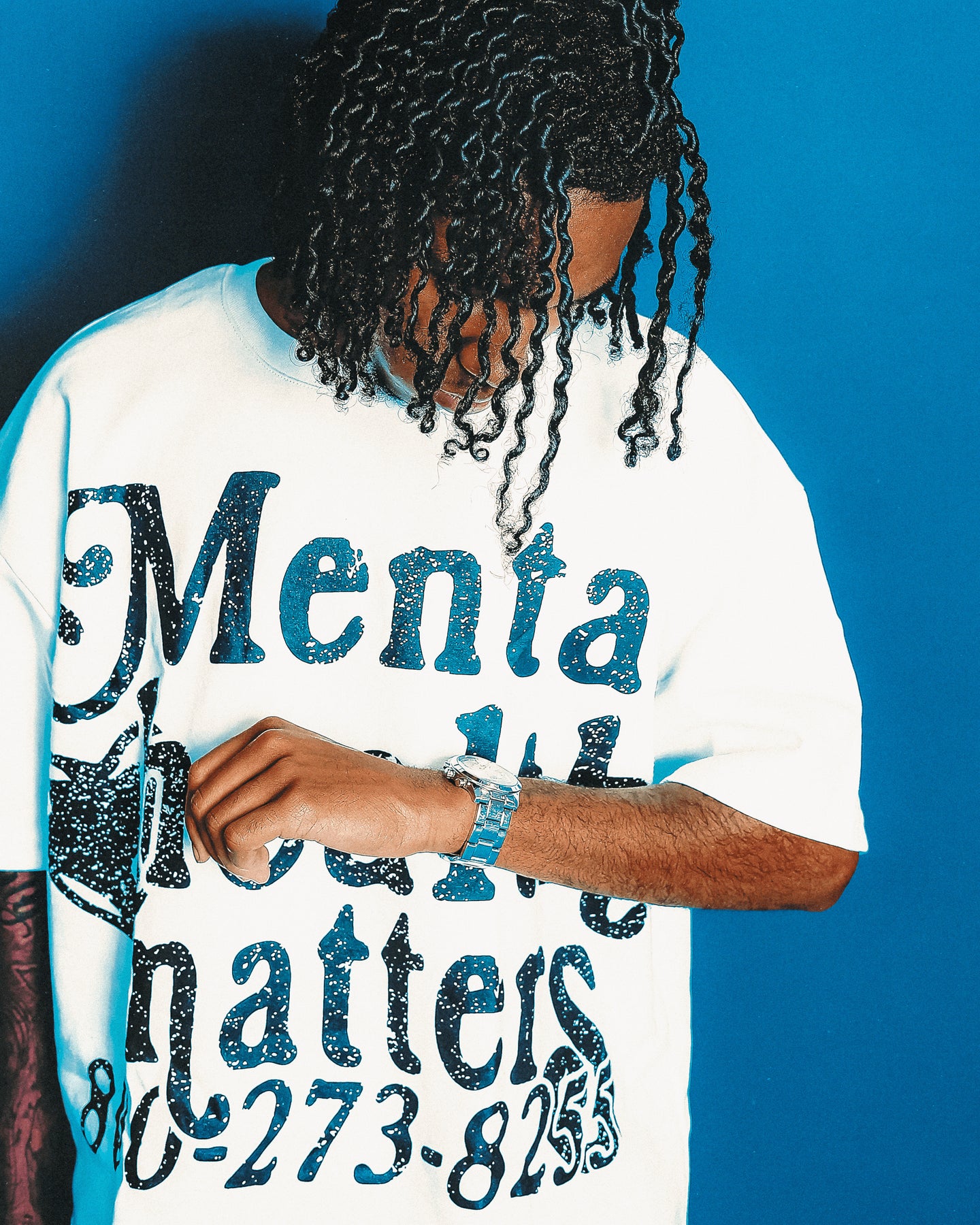 Mental Health Matters Dusty Blue Tee main image 1