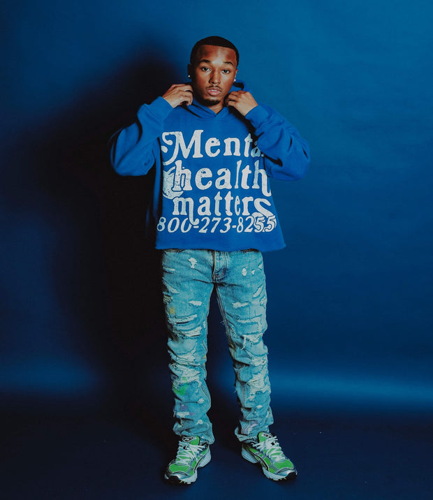 Mental Health Matters Hoodie - Blue