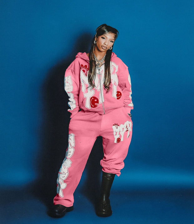 Euphoric V2 Graffiti Zip Up - Pink