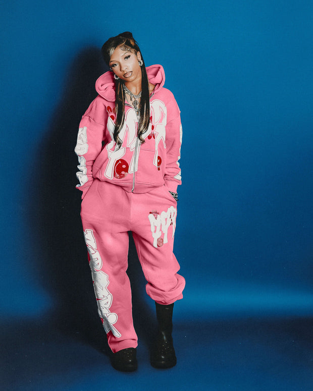 Euphoric V2 Graffiti Zip Up - Pink