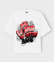 "The World Needs You" Airbrush Tee - Red